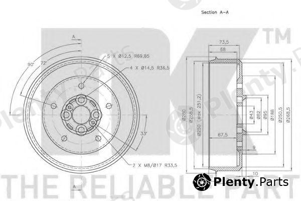  NK part 253505 Brake Drum