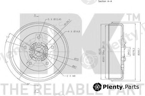  NK part 253507 Brake Drum
