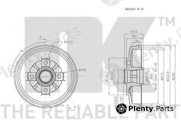  NK part 253510 Brake Drum