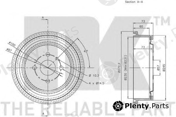  NK part 253604 Brake Drum