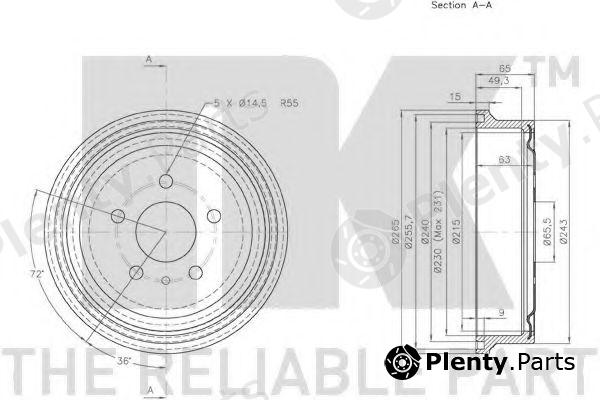  NK part 253615 Brake Drum