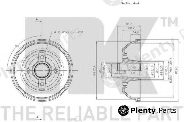  NK part 253616 Brake Drum