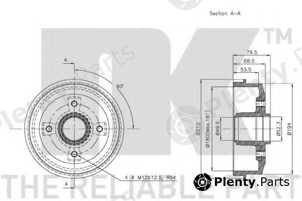  NK part 253706 Brake Drum