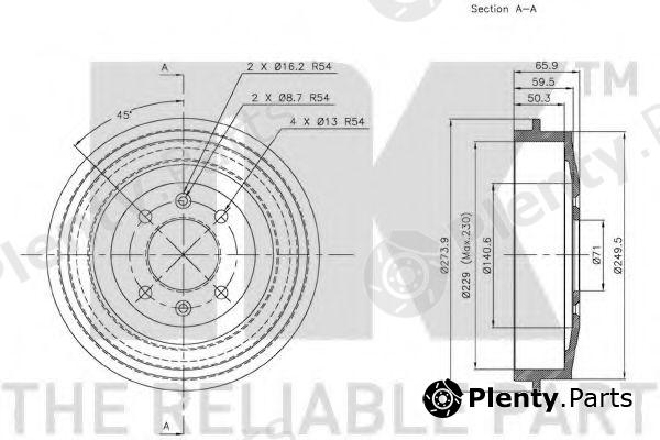  NK part 253708 Brake Drum