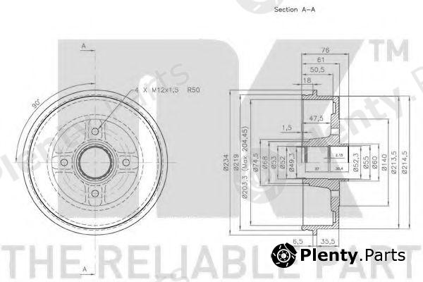  NK part 253908 Brake Drum