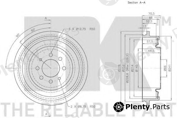  NK part 253909 Brake Drum
