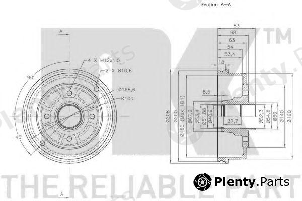  NK part 253911 Brake Drum
