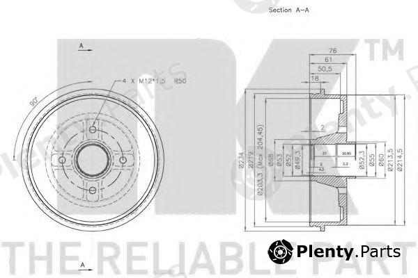  NK part 253912 Brake Drum