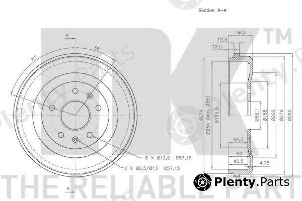  NK part 254002 Brake Drum