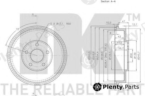  NK part 254401 Brake Drum