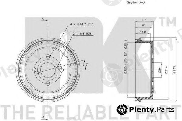  NK part 254509 Brake Drum
