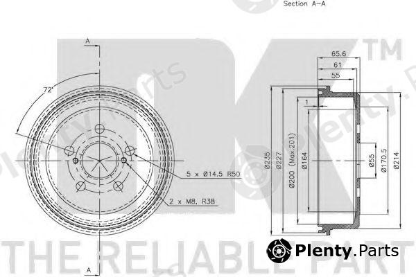  NK part 254510 Brake Drum