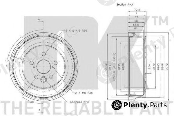  NK part 254511 Brake Drum