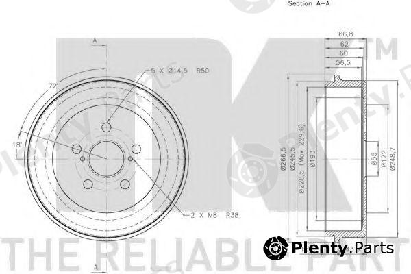  NK part 254515 Brake Drum
