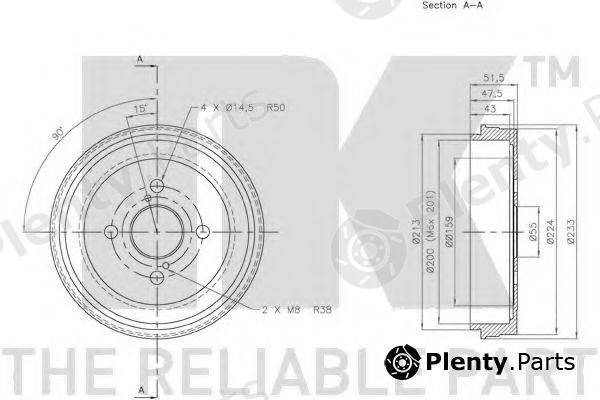  NK part 254517 Brake Drum