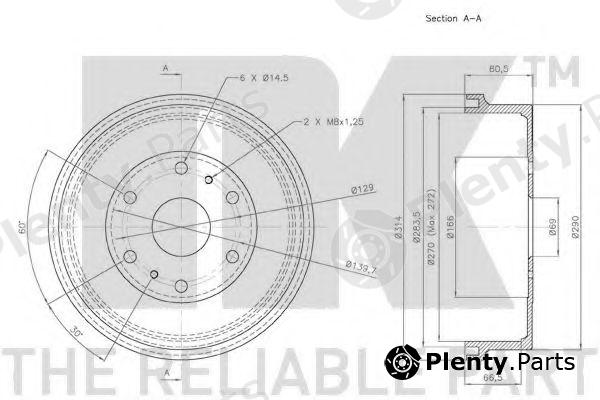  NK part 254520 Brake Drum