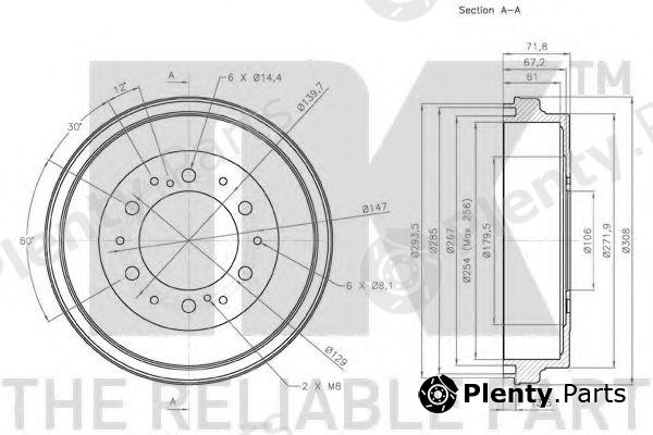  NK part 254522 Brake Drum