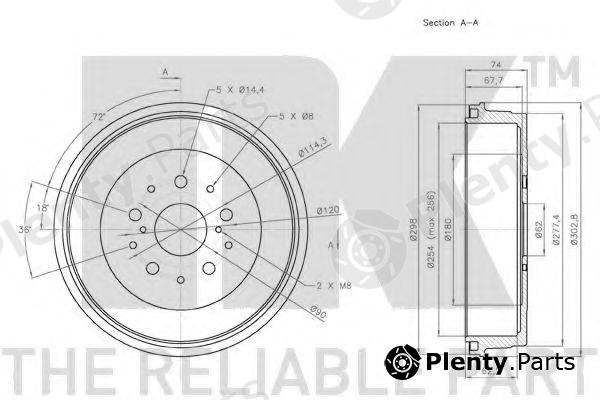  NK part 254526 Brake Drum