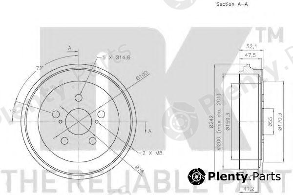  NK part 254527 Brake Drum
