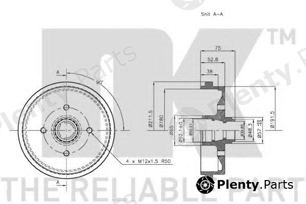  NK part 254708 Brake Drum