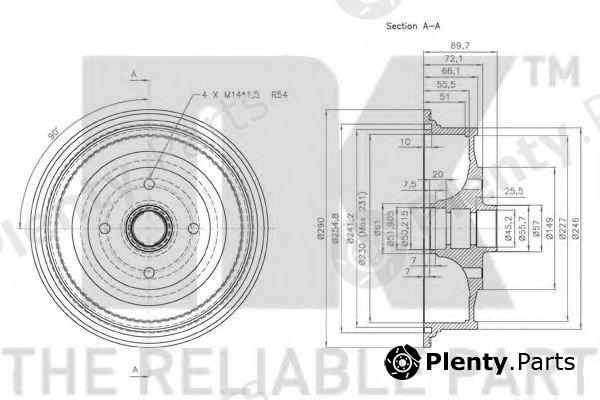  NK part 254713 Brake Drum
