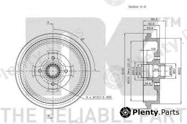  NK part 254719 Brake Drum