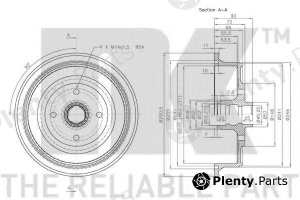  NK part 254721 Brake Drum