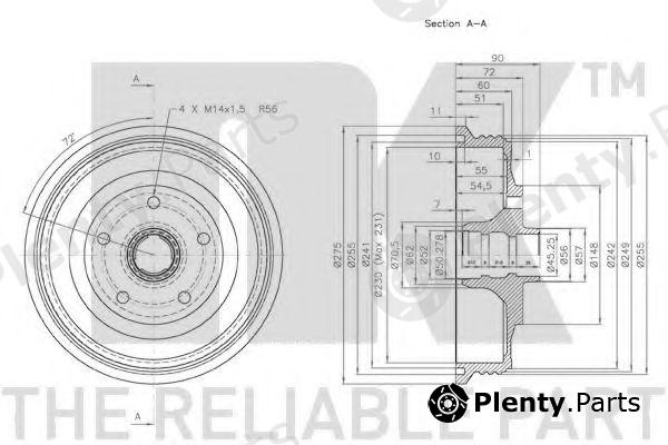  NK part 254722 Brake Drum