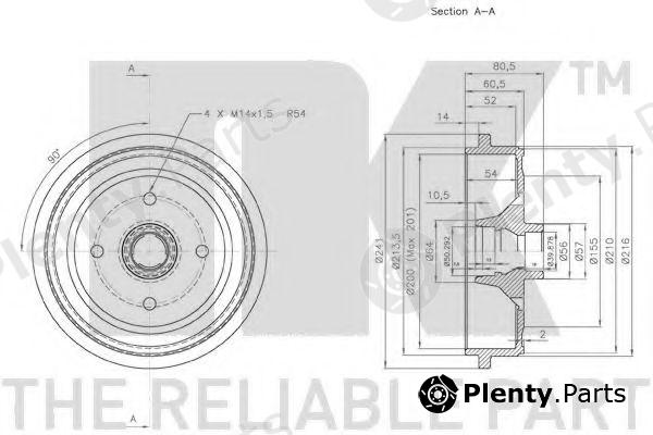  NK part 254723 Brake Drum