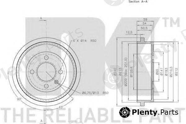  NK part 254725 Brake Drum