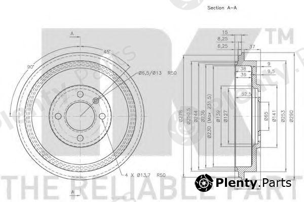 NK part 254729 Brake Drum