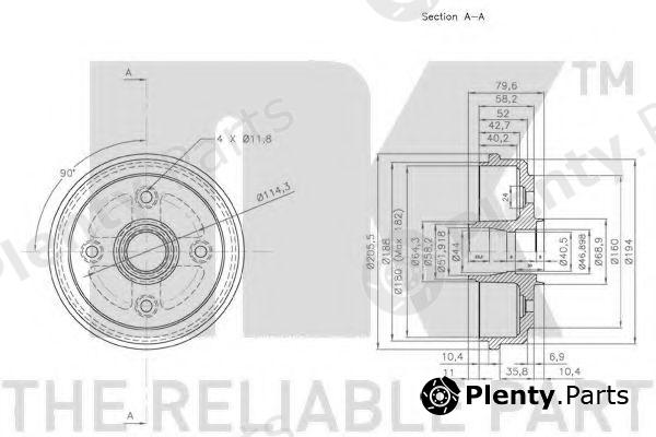  NK part 255001 Brake Drum