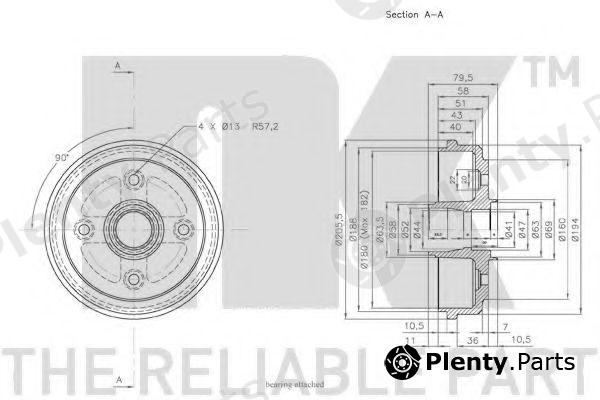  NK part 255004 Brake Drum