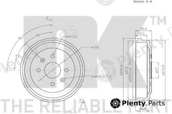  NK part 255005 Brake Drum