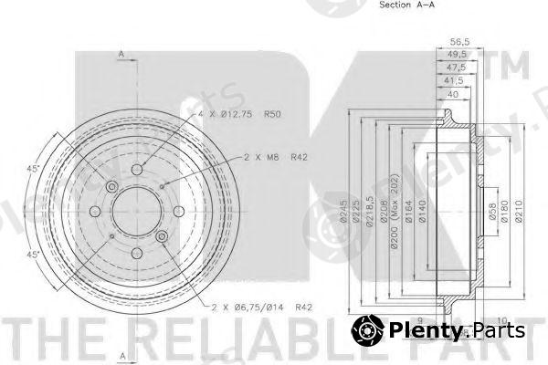 NK part 255204 Brake Drum