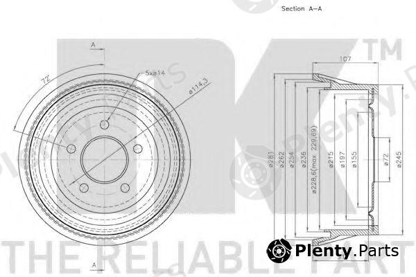  NK part 259301 Brake Drum