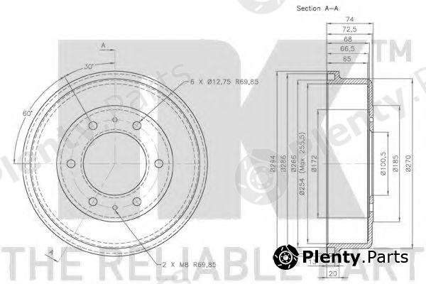  NK part 262202 Brake Drum