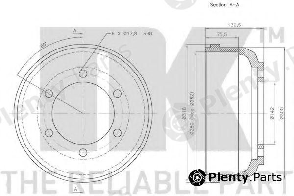  NK part 262509 Brake Drum