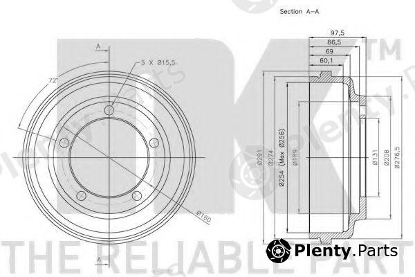  NK part 262510 Brake Drum