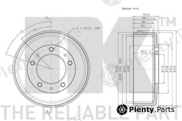  NK part 262511 Brake Drum