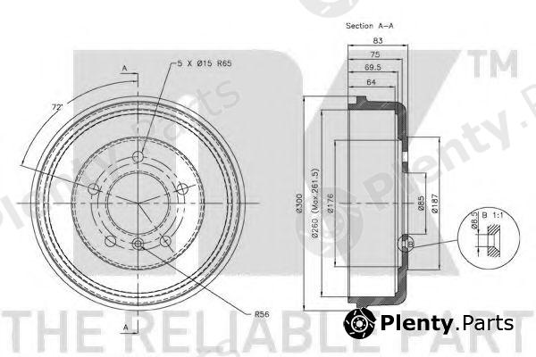  NK part 263302 Brake Drum