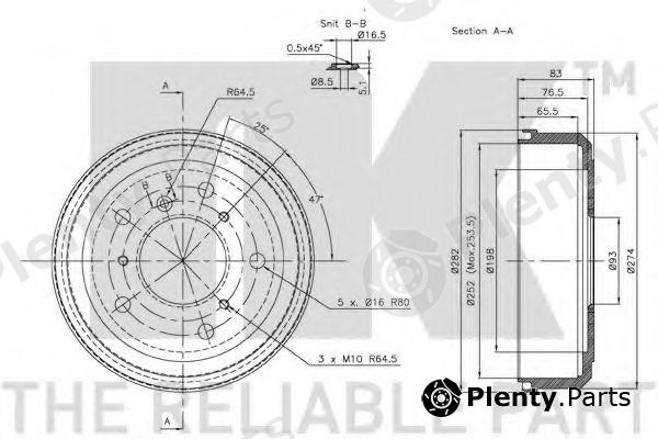  NK part 264705 Brake Drum