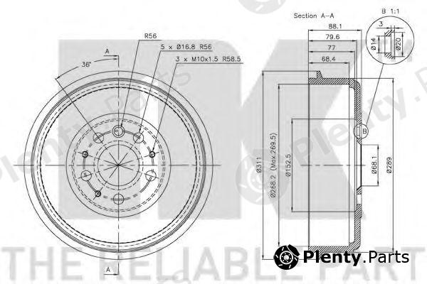  NK part 264709 Brake Drum