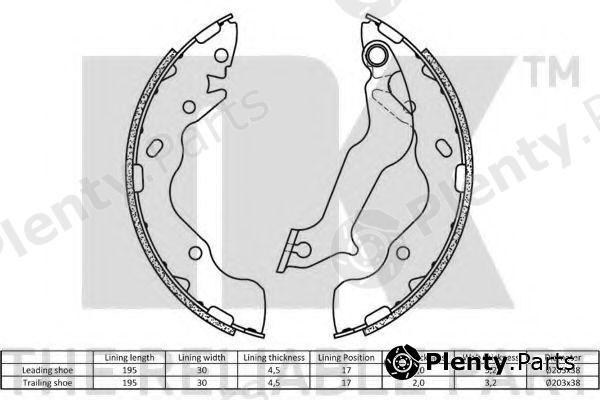  NK part 2735820 Brake Shoe Set