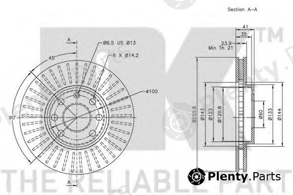  NK part 313629 Brake Disc