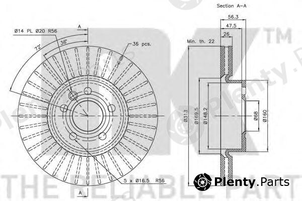  NK part 314783 Brake Disc