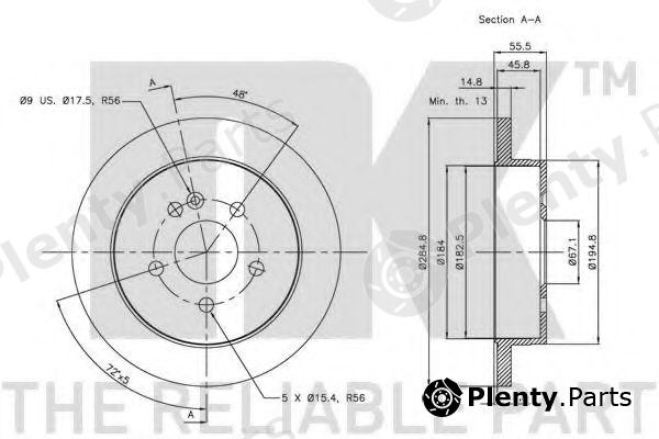  NK part 343354 Brake Disc