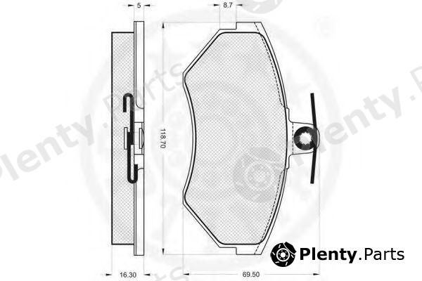  OPTIMAL part 10170 Brake Pad Set, disc brake
