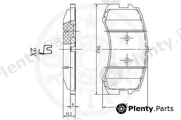  OPTIMAL part 12193 Brake Pad Set, disc brake