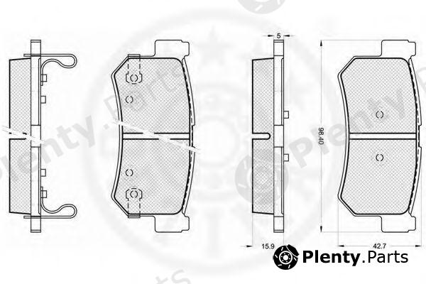  OPTIMAL part 12209 Brake Pad Set, disc brake